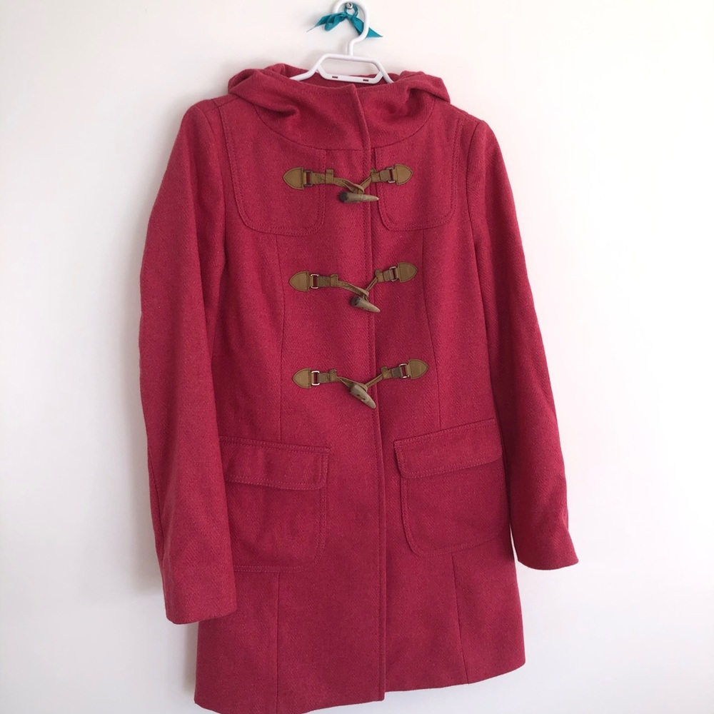 United Colors of Bentton, Pink wool hooded coat